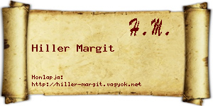 Hiller Margit névjegykártya